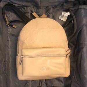 Tan coach backpack brand new